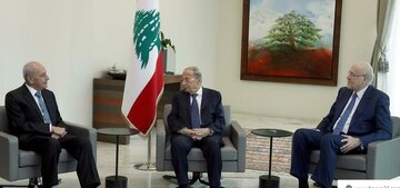 دیدار و گفت‌وگوی رئیس جمهوری، نخست وزیر و رئیس پارلمان لبنان