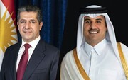 گفت و گوی بارزانی و امیر قطر درباره تحولات منطقه و روابط دوجانبه