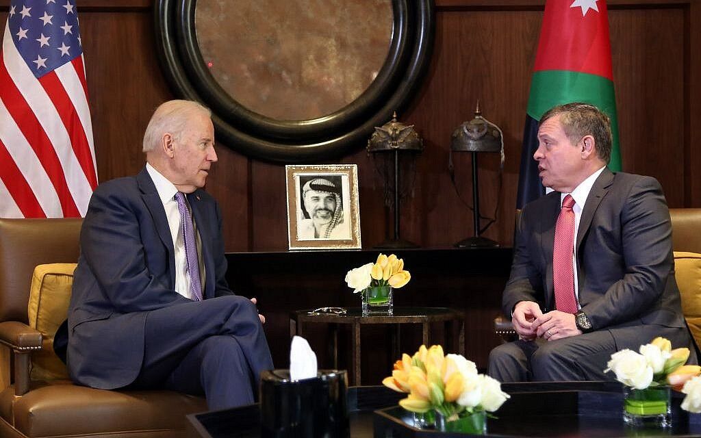 بایدن در تماس تلفنی با شاه اردن اعلام همبستگی کرد
