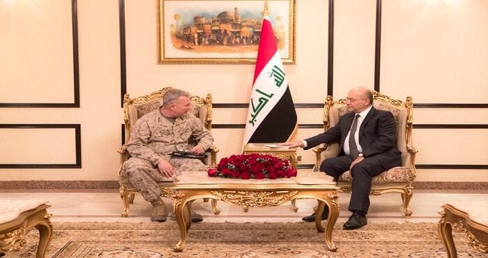 صالح با رئیس ستاد فرماندهی مرکزی ارتش آمریکا دیدار کرد