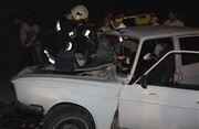 تصادف اتوبوس زائران با سواری پیکان در مسیر مهران