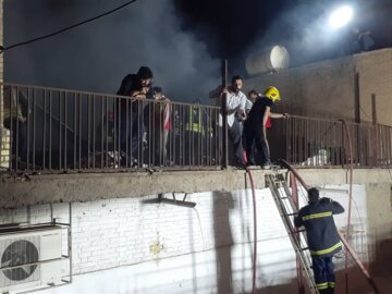 آتش سوزی منطقه عامری اهواز