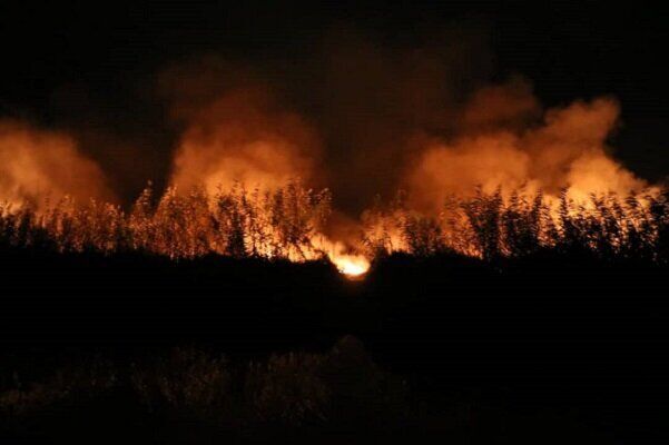 آتش‌سوزی در ۲ منطقه از منابع طبیعی لالی