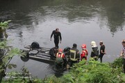 سقوط خودرو به رودخانه در رشت جان ٢ نفر را گرفت 
