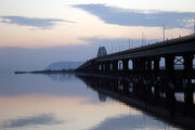 آخرین وضعیت سازه‌ پل میانگذر دریاچه ارومیه