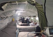 برپایی بیمارستان صحرایی ۴۰ تختخوابی ناجا در مهران