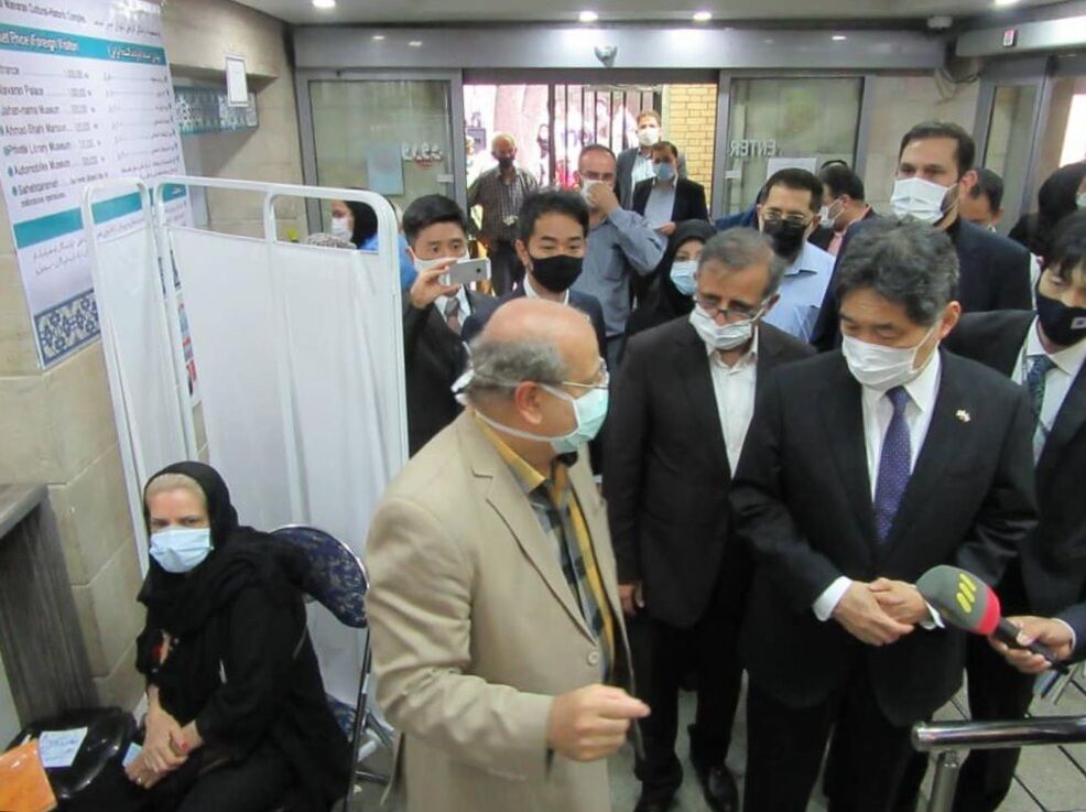 بازدید سفیر ژاپن از پایگاه واکسیناسیون مستقر در نیاوران