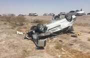 واژگونی پژوپارس در جاده مهریز - مروست  ۹ زخمی بر جا گذاشت