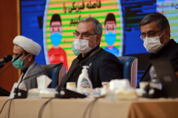 حضور بهرام عین اللهی وزیر بهداشت در ستاد مدیریت کرونا استان همدان