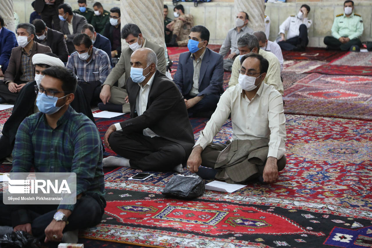برگزاری مراسم ارتحال امام (ره) با رعایت پروتکلهای بهداشتی در حمیدیه 