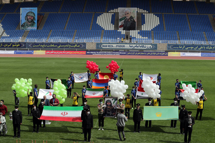 مراسم افتتاحیه مسابقات بین‌المللی دو و میدانی جام امام رضا(ع) در مشهد