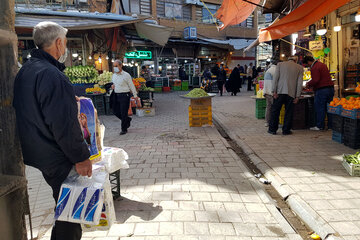 بازار همدان زیر سایه محدودیت‌های کرونایی