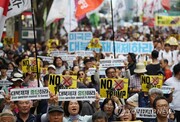 مردم کره جنوبی علیه آمریکا تظاهرات کردند