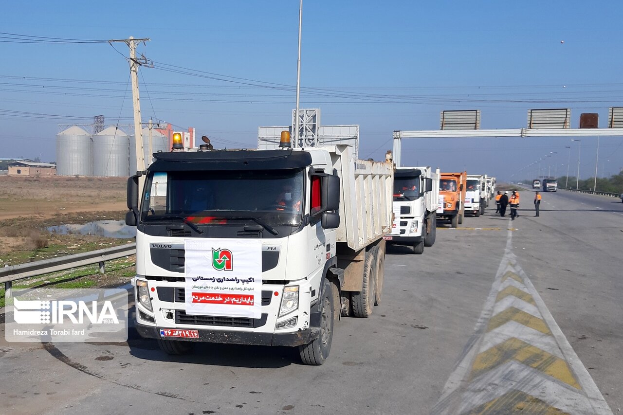 آماده سازی ۴۰۰ دستگاه ماشین‌آلات برای راهداری زمستانی در خوزستان