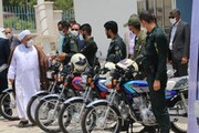 اهدای ۱۰ دستگاه موتورسیکلت به پلیس قشم